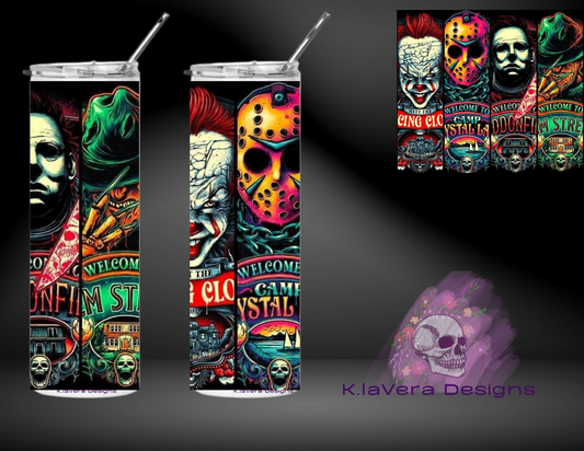 20 oz Horror Movie Character Tumbler Option 2