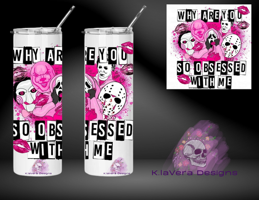 20 oz Horror Movie Killer Character Tumbler - "Chiller Thriller"